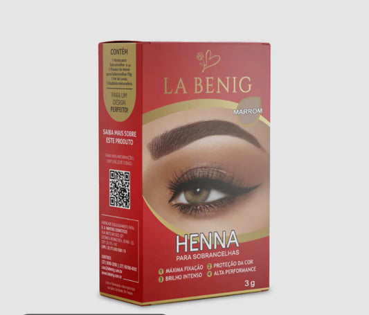 Henna La Benig Alta Fixação Profissional 1,5g Marrento